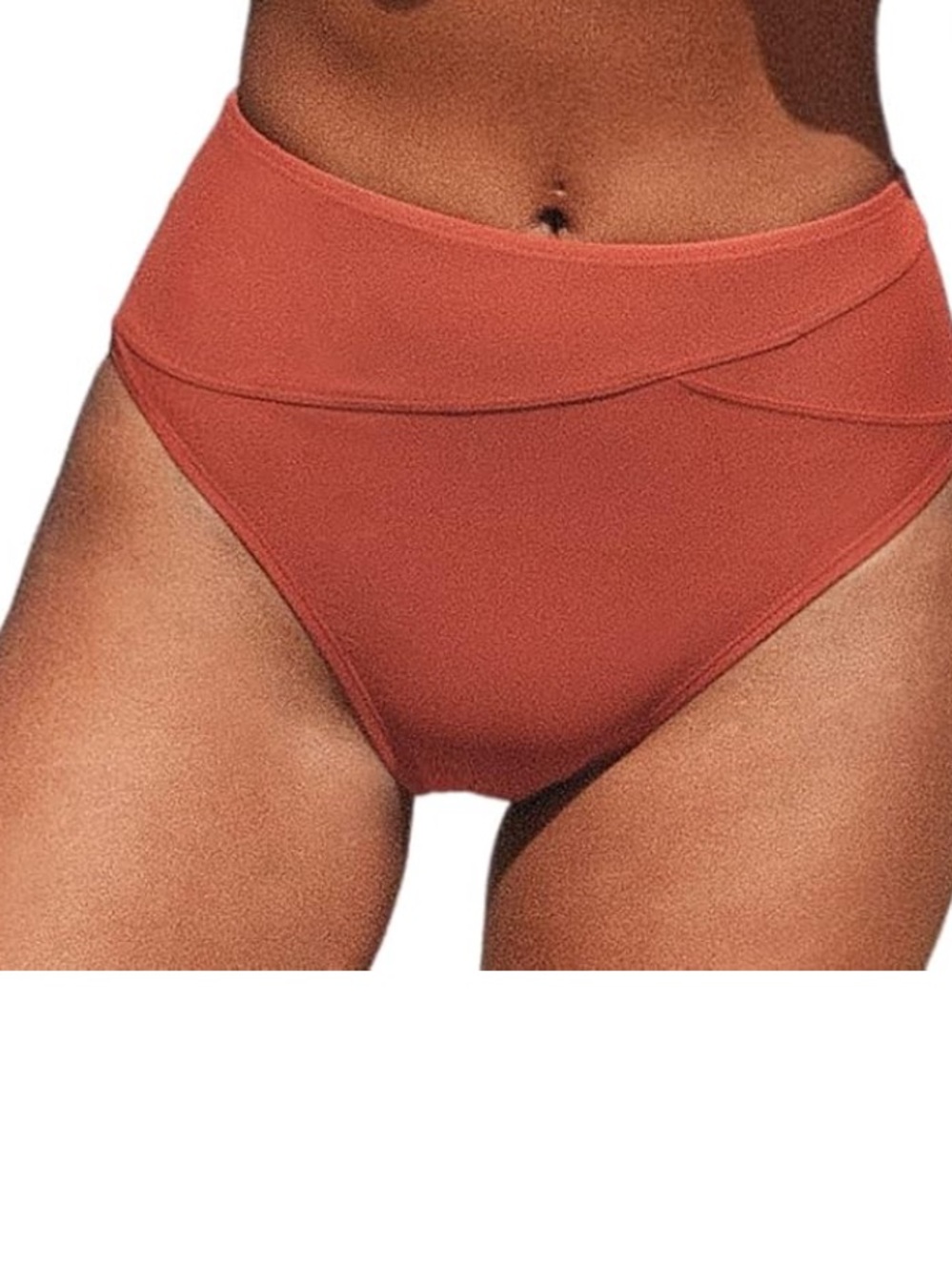 Rust High-Waist Wrap Bikini Bottoms- Women Swim